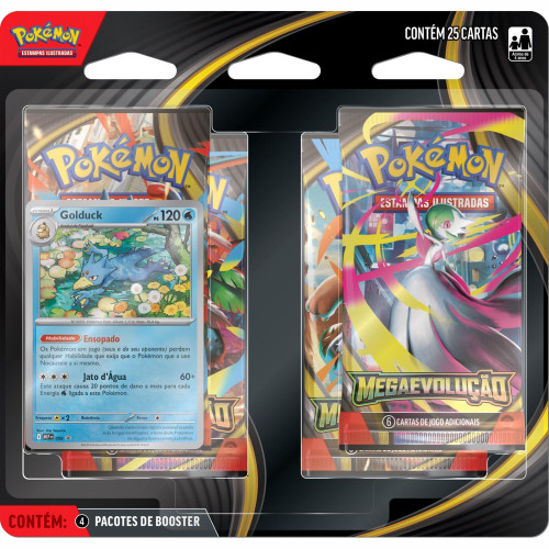 Pack Quádruplo Pokémon - Golduck - Megaevolução - Pokémon TCG- -