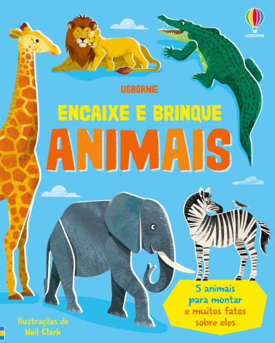 Animais para Montar | Editora Usborne | Livro Infantil Interativo- -