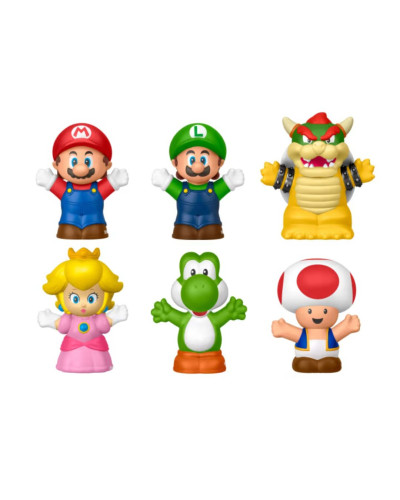 Super Mario Personagens LittlePeople Fisher-Price Nintendo | 6 Personagens para Brincar- -