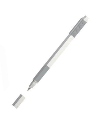 Caneta Gel Cor Cinza LEGO® – Stationery | 1 unidade na Cor Cinza | Material Escolar LEGO®   # - Produto Original