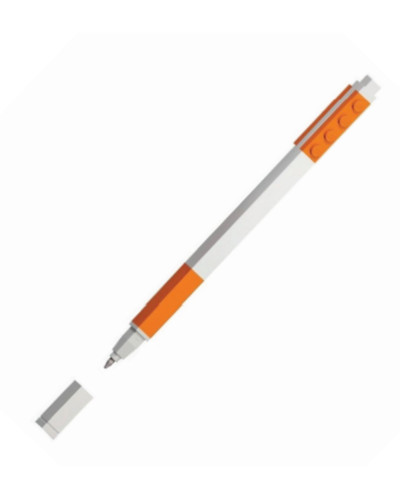 Caneta Gel Cor Laranja LEGO® – Stationery | 1 unidade na Cor Laranja | Material Escolar LEGO®   # - Produto Original