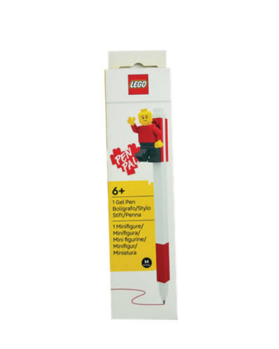 Caneta Gel Vermelha LEGO® com Minifigura | LEGO Stationery | Material Escolar   # - Produto Original