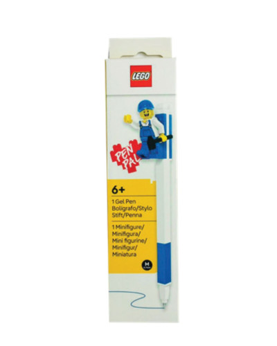 Caneta Gel Azul LEGO® com Minifigura | LEGO Stationery | Material Escolar   # - Produto Original