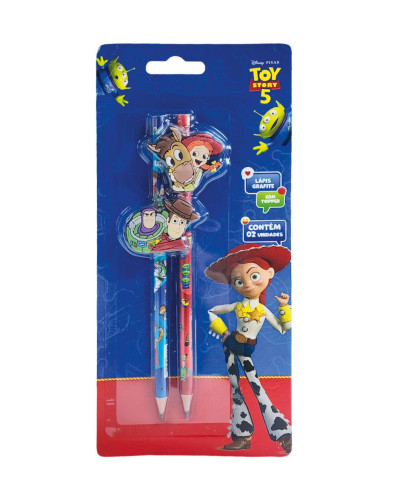 Lápis Preto HB com Topper Toy Story 5   # - Produto Original
