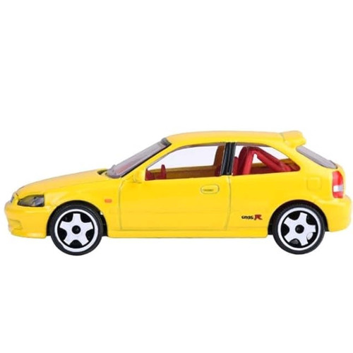 Action Figures Miniatura Majorette Japan Series Honda Civic Type R EK9 1/64 Metal Amarelo - Japan Series - #