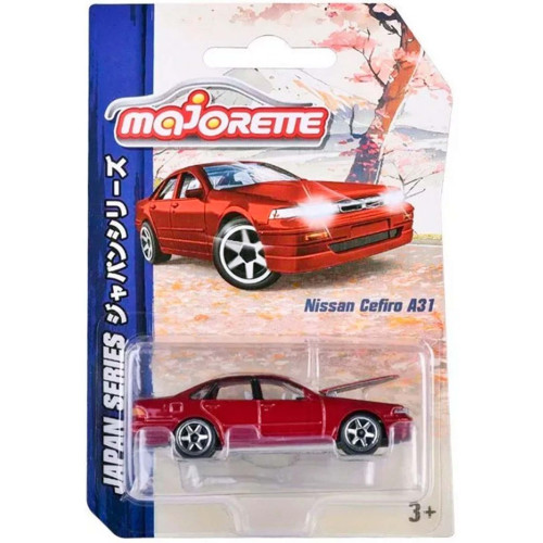 Action Figures Miniatura Majorette Japan Series Nissan Cefiro A31 1/64 Metal Vermelho-Japan Series-