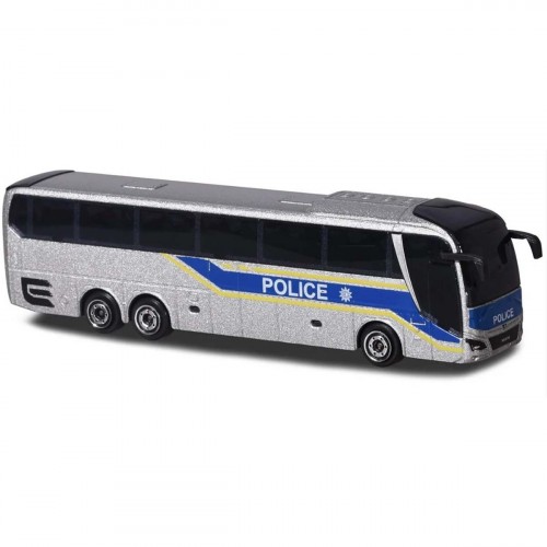 Action Figures Miniatura Majorette City Bus Man Lion's City Coach L Onibus 1/64 Policia Prata - Majorette - #