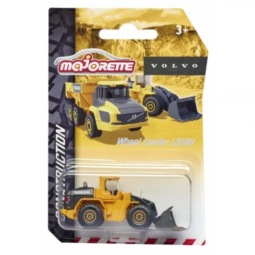 Action Figures Miniatura Majorette Construction Volvo Carregadeira L350H 1/64 Trator-Volvo-