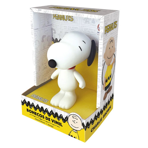 Boneco Snoopy 15cm Vinil Articulado Líder Brinquedos   # - Produto Original