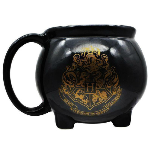 Caneca 3D Caldeirão Hogwarts Harry Potter Porcelana 500ml   # - Produto Original