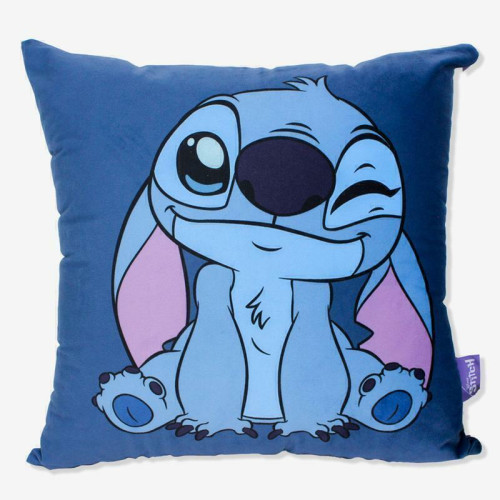 Zona Criativa – Almofada Decorativa Veludo Stitch Cute 40x40cm | Enchimento Fibra Macia | Fofura Extraterrestre no Sofá   # - Produto Original