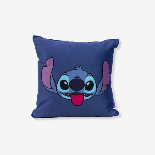 Zona Criativa – Almofada Decorativa Veludo 25x25cm – Stitch Good Vibes | Estampa Oficial, Enchimento em Fibra e Toque Ma- -