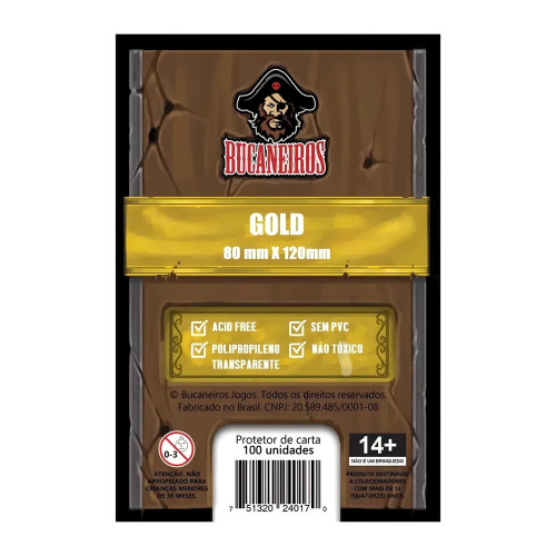 Sleeve Gold (80 x 120mm) - Bucaneiros- -