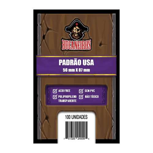 Sleeve Padrão USA (56 x 87mm) - Bucaneiros- -
