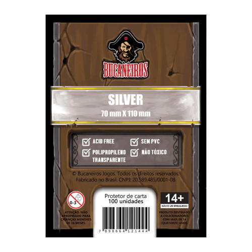 Sleeve Silver (70 x 110mm) - Bucaneiros- -