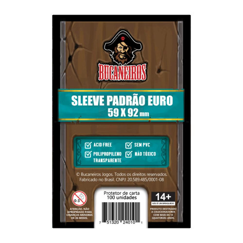 Sleeve Padrão Euro (59 x 92mm) - Bucaneiros- -