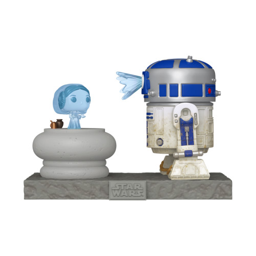 Funko Pop Star Wars R2D2 and Princess Leia Hologram 766- -