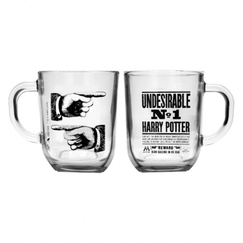 Caneca De Vidro Harry Potter  300ml | Procurado Harry Potter # - Produto Original
