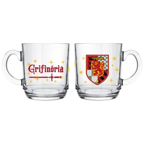 Caneca De Vidro Harry Potter 300ml | Grifinória Harry Potter # - Produto Original