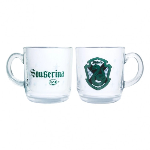 Caneca De Vidro Harry Potter 300ml | Sonserina Harry Potter # - Produto Original