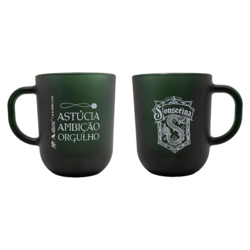 Caneca De Vidro Prime Harry Potter  300ml | Sonserina Harry Potter # - Produto Original