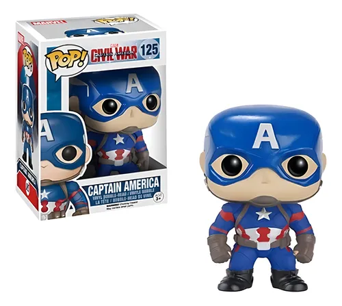 Funko Pop ! Captain America Civil War Capitão América 125 Guerra Civil #125 - Produto Original