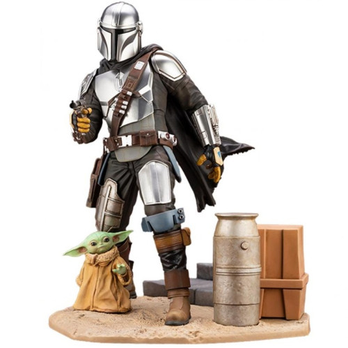 The Mandalorian and Child (Baby Yoda / Grogu) ARTFX Statue 1/7 Star Wars: The Mandalorian # - Produto Original