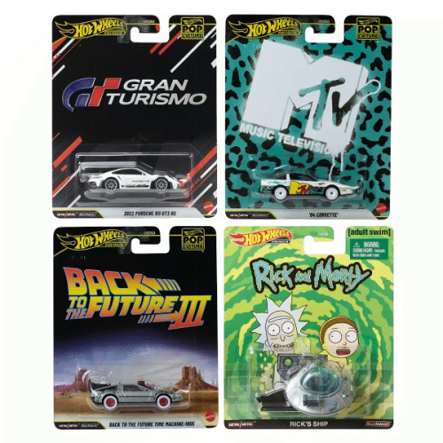 Kit 4/4 Hot Wheels Pop Culture 2026 HXD63 1:64   # - Produto Original