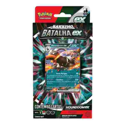 Deck De Batalha ex Houndoom Pokemon TCG Copag 60 Cartas   # - Produto Original