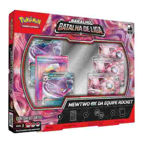 Deck De Batalha De Liga Mewtwo ex Pokemon TCG Copag FSC Original   # - Produto Original