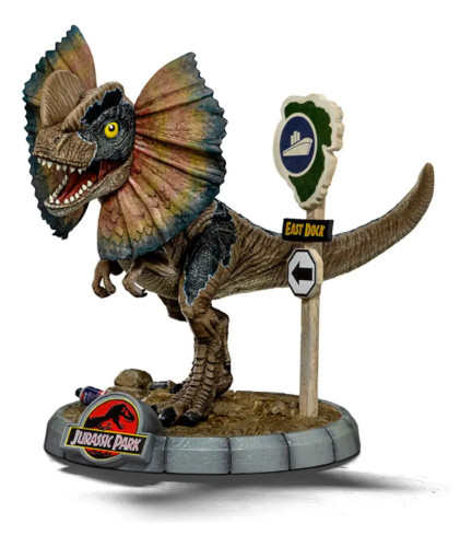 Estátua Dilofossauro - Jurassic Park - Minico - Iron Studios Jurassic Park #1 - Produto Original