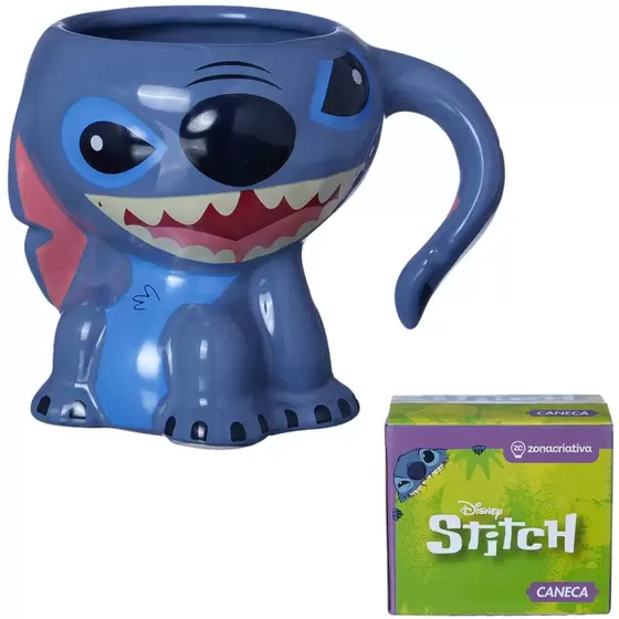 Caneca 3d Stitch Alça Na Orelha Disney Licenciada - Disney Lilo E Stitch - #