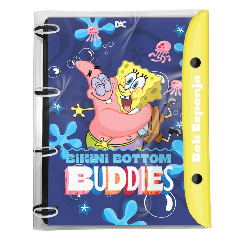 Fichário Bob Esponja Caderno Argolado Bob Esponja Original- -