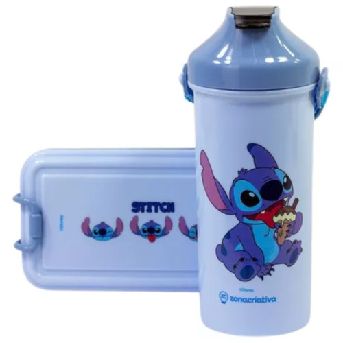 Kit Stitch Lancheira Personagem Kit Escolar Stitch Com Copo   # - Produto Original