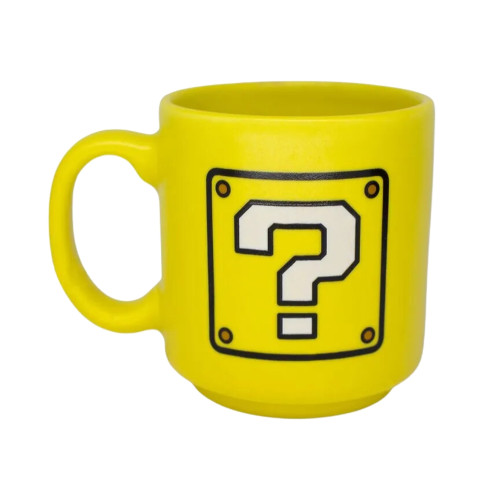 Caneca Super Mario Mini Caneca Cubo do Mário Interrogação   # - Produto Original