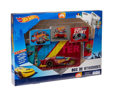 Hot Wheels Box de Atividades Kit de Jogos Hot Wheels Copag   # - Produto Original