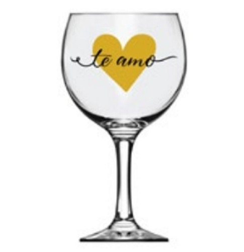 Taça para Gin Royal Dourada Taça para Gin Celebre o Amor   # - Produto Original