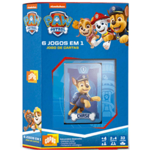 JOGO DE CARTAS PATRULHA CANINA 6 JOGOS EM 1 PAW PATROL COPAG- -