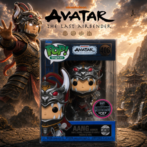 Aang With Armor Metallic 1727 Unidades Legendary Digital Nft Avatar The Last Airbender ### #406 - Produto Original