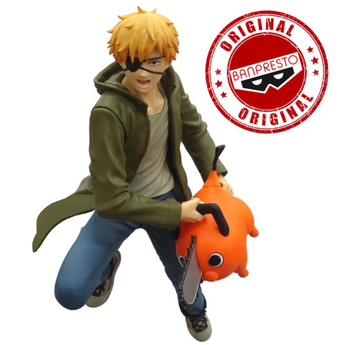 Action Figures Boneco Chainsaw Man Denji & Pochita Vibration Stars Bandai Banpresto-Chainsaw Man-