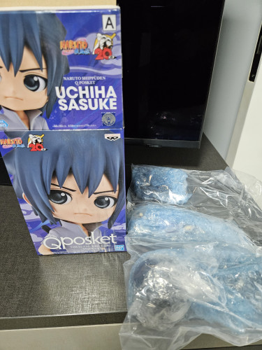 Action Figures Boneco Naruto Shippuden Sasuke Uchiha Qposket Bandai Banpresto - Naruto Shippuden - #