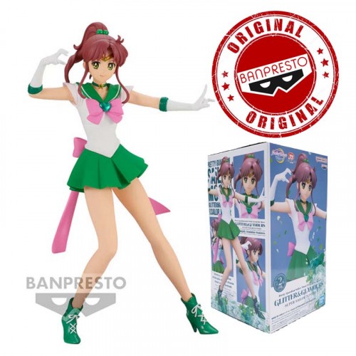 Action Figures Boneco Sailor Moon Eternal Pretty Guadian Super Sailor Jupiter Glitter & Glamours Bandai Banpresto-Sailor Moon Eternal-