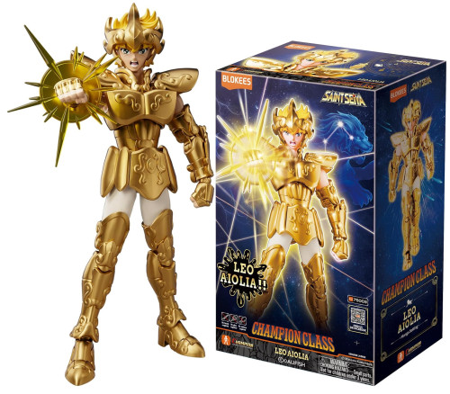 Action Figures Boneco Saint Seiya Os Cavaleiros Do Zodíaco Aiolia Leo Leão Champion Class Blokees-Saint Seiya Cavaleiros Do Zodíaco-