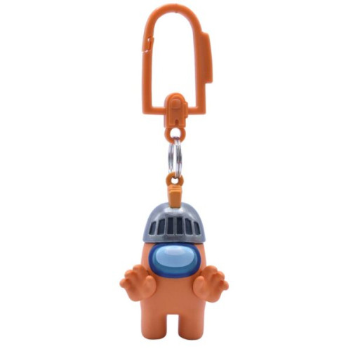 Action Figures Chaveiro Among Us Orange Helmet Laranja Capacete Backpack Hangers Series 2 Just Toys - Among Us - #