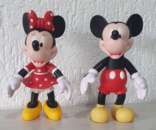 Action Figures Mickey e Minnie articuláveis Disney Parks & Resorts # - Produto Original