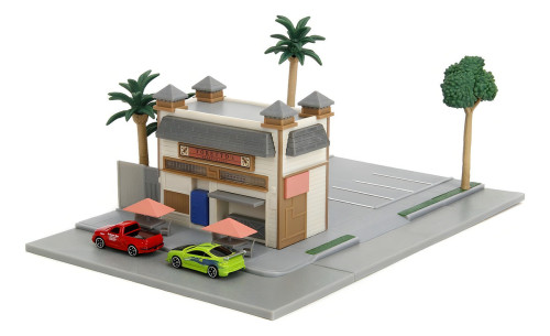 Action Figures Miniatura Velozes e Furiosos Toretto Café Diorama Nano Scene Die Cast Jada-Velozes E Furiosos-