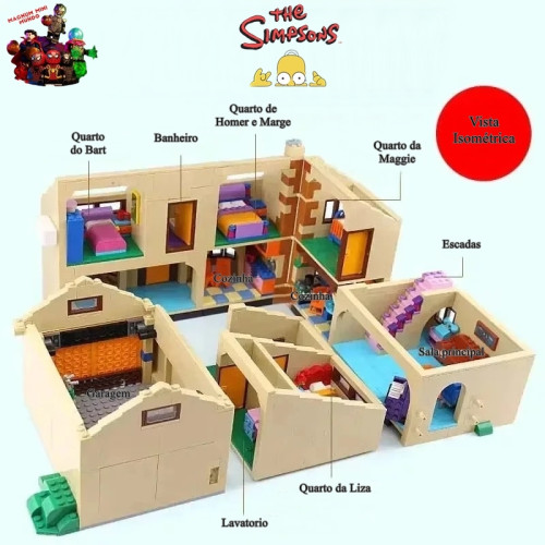 A Casa Dos Simpsons Minifigure De Blocos De Montar 2550 Pçs - Os Simpsons - #
