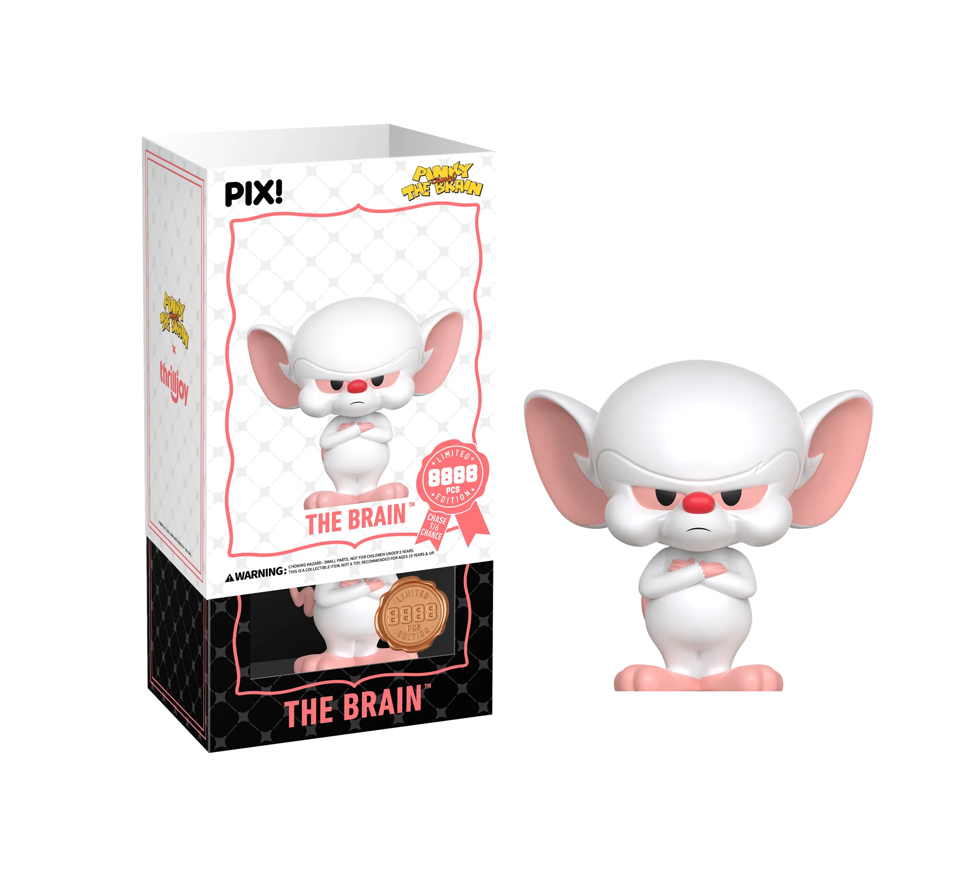 Action Figures Thrilljoy Pix The Brain (regular) Pinky And The Brain # - Produto Original