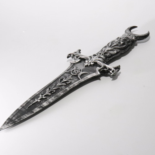 Adaga Athame Lua Tripla e Pentagrama Wicca 3D Pintada 33cm Medieval # - Produto Original