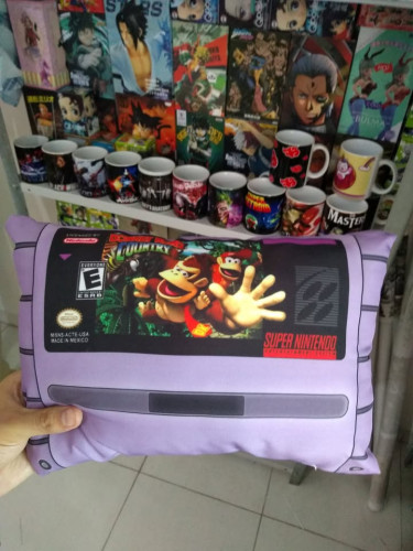 Almofada Donkey Kong Country - NerdDog Store - Cartucho Snes Mario DK Diddy King K Rool Nenhuma # - Produto Original